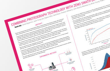 scientific poster that shows combining proteograph technology with zeno swath acquisition enables the potential for deep, unbiased discovery of biomarkers in blood thumbnail
