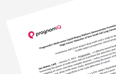 PrognomiQ's Multi-omics Liquid Biopsy Platform Demonstrates Promising Results in Early-Stage Cancer Detection of Non-Small Cell Lung Cancer Press Release