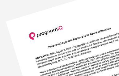 PrognomiQ Appoints Raj Garg to its Board of Directors Press Release